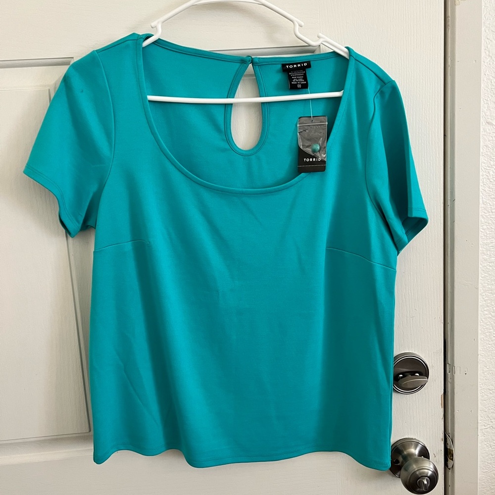 Torrid teal crop top
